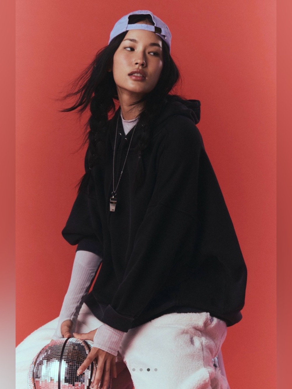 FP Movement by Free People Sprint to the Finish Hoodie ~ Washed Black Grape - Picture 3 of 12